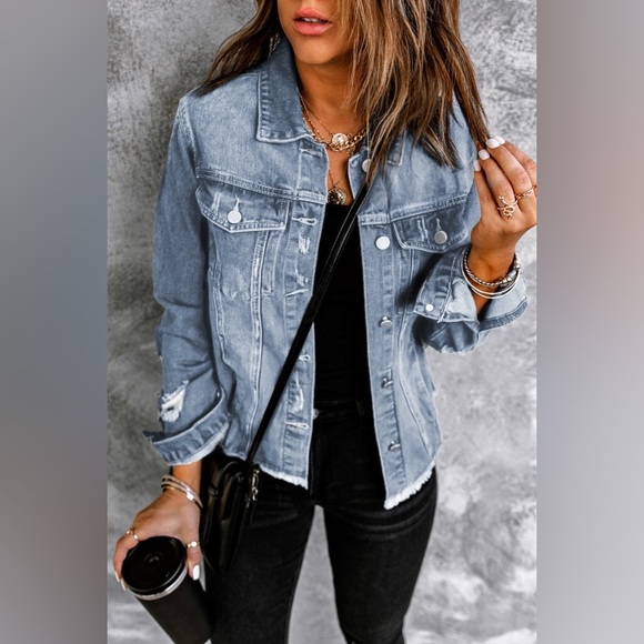 Distressed Denim Jacket - Picture 4 of 4